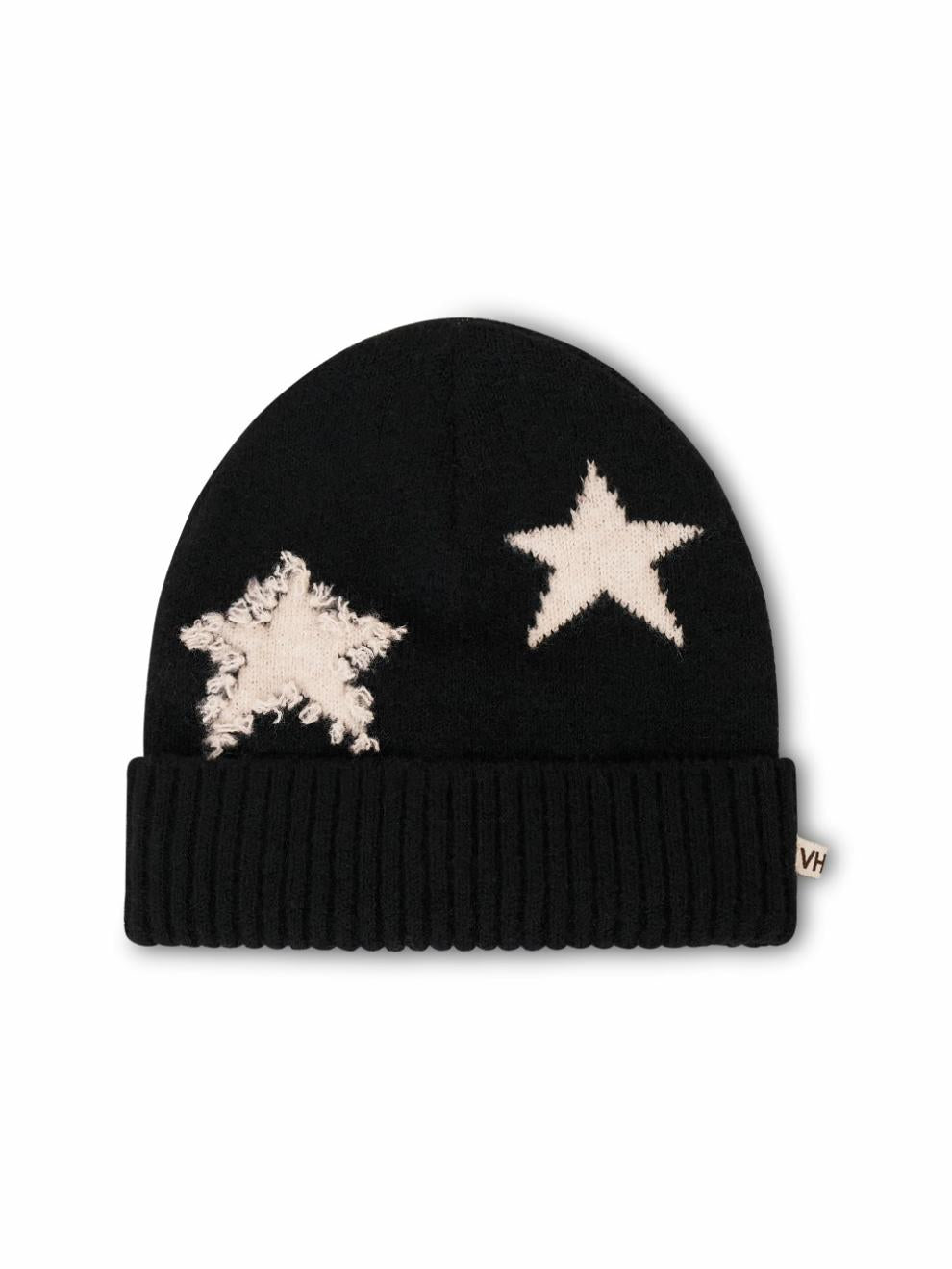 Vintage Havana Winter Hats | Women STAR POMPOM BEANIE Black